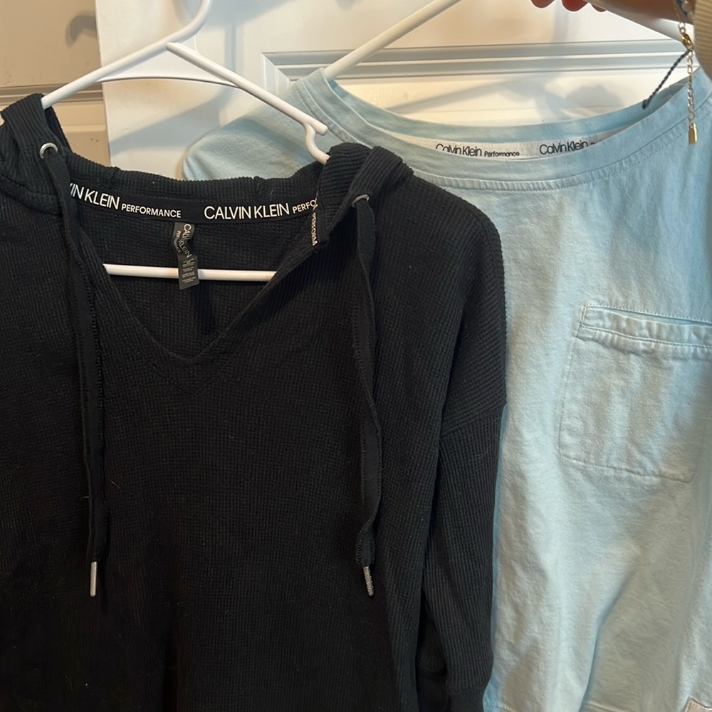 Calvin Klein performance- t shirt cropped(medium) and jacket( extra small)
